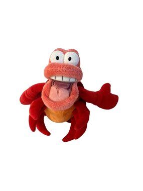 Little Mermaid Disney Sebastian Plush Toy Red & Orange Crab Stuffed Animal 7"